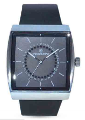 [PE237N Watches] PE237N, Watches S. Steel Quartz,  Steel case,  black leather strap 
