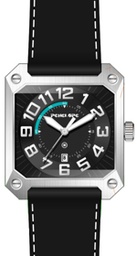 [PE235BL Watches] PE235BL, Watches S. Steel Quartz,  Steel case,  black leather strap 