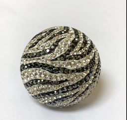 U2983, Ring Silver,Crystal,Zebra