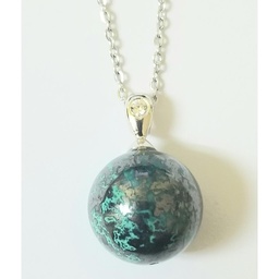 [N5109 Stainless Steel] N5109 Necklace,Silver pendant & steel chain  