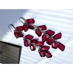 [V3078 Shining Crystals] V3078, silver 925, Swarovski siam crystal