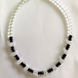[N5781 Fantasy] N5781,Necklace,Silver925,White Crystal,Black Onyx 