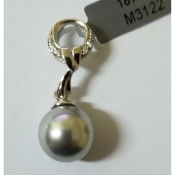 [M3122 Silver & Stones] M3122, Pendant Silver 925 with FWP and CZ 