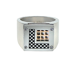 [U3433 Stainless Steel] U3433, Ring S. Steel316L,  IPGold