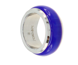[U2949 Stainless Steel] U2949, Ring S. Steel & Cat Eye,  Midnight Collection
