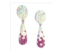 [V3229 Shining Crystals] V3229, Earrings Silver. 925, Aurora Borale&Fuchsia Crystal