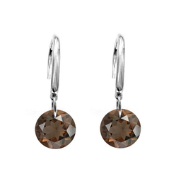 [V5434 Gemstone] V5434, Earrings Silver 925, Smoky Quartz 