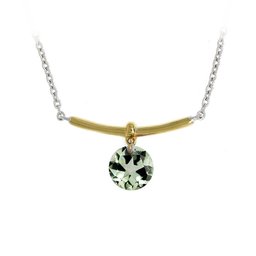 [N5381 Gemstone] N5381, Necklace Silver 925, Green Amethyst 