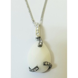[N4352 Stainless Steel] N4352, silver pendant & steel chain 