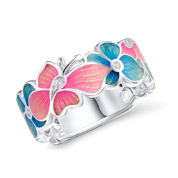 U4096,Ring,925 Sterling Silver,Cubic Zirconia,Enamel