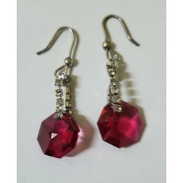 [V3707 Shining Crystals] V3707,   Earring  Silver 925 SW Crystal 