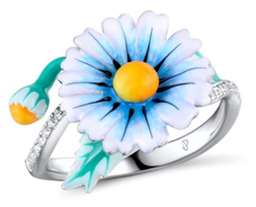 [U3973 Art Nouveau] Ring Silver 925,Enamel