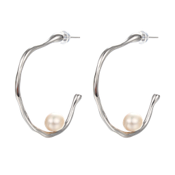 [V5867 Pearls] V5867.Pearls.Earrings .Silver  925