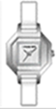 [PE233W Watches] PE233W, Watches,  S. Steel case,  Quartz ,  white leather strap 