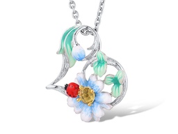[N5490 Art Nouveau] Necklace Silver 925,Enamel
