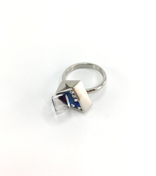 [U3591 Stainless Steel] U3591, Ring S. Steel 316L,  Crystal