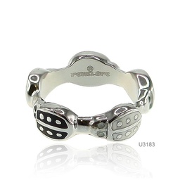 [U3183 Stainless Steel] U3183, Ring S. Steel 316L, Enamel