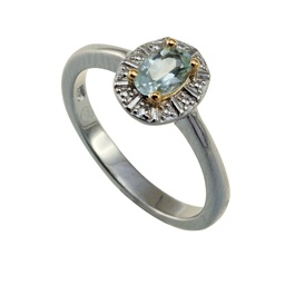 [U3774 Gemstone ] U3774, Ring Sterling Silver 925,  Aquamarine