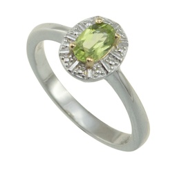 [U3778 Gemstone ] U3778, Ring Sterling Silver 925,  Peridot