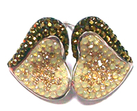 [V3295 Shining Crystals] V3295, Earrings Silver. 925. Dorado Crystal, Sand Opal, Golden Shadow