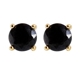 [V4746 Studs Gemstone XL] V4746, Earrings Silver 925, Black Sapphire