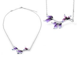 [N5487 Art Nouveau] Necklace Silver 925,Enamel