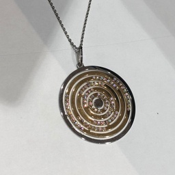 [M3250 Stainless Steel] M3250, Necklace,  S.steel,  SW crystals