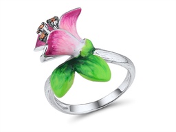 [U3965 Art Nouveau] Ring Silver 925,Enamel