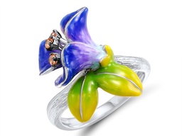 [U3964 Art Nouveau] Ring Silver 925,Enamel