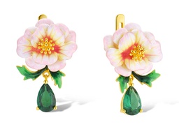[V5530 Art Nouveau] Earrings Silver 925,Enamel
