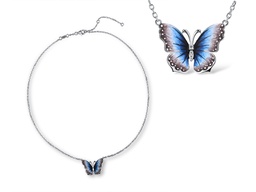 [N5728 Art Nouveau New Arrive 2023] N5728,N ecklace, 925 Sterling Silver,Cubic Zirconia.Matt Enamel