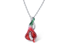 [N5726 Art Nouveau] N5726, Necklace,925 Sterling Silver,Cubic Zirconia, Enamel 