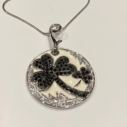[N3147 Silver & Stones ] Necklace Silver 925,Zircon