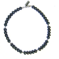 [N3173 Pearl Collection ] N3173,Necklace Silver 925,Black pearl 43+3cm chain