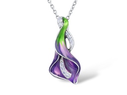[N5477 Art Nouveau] Necklace Silver 925,Enamel