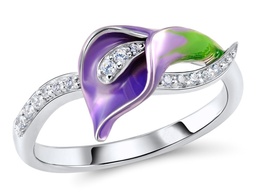 [U3956 Art Nouveau] Ring Silver 925,Enamel