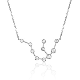 [N5572AQUARIUS Constellation] Necklace Silver 925,Zircon,AQUARIUS