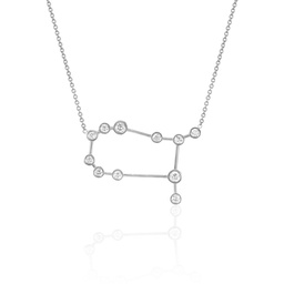 [N5576GEMINI Constellation] Necklace Silver 925,Zircon,Gemini