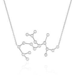 [N5573SAGITTARIUS Constellation] Necklace Silver 925,Zircon,Sagittarius