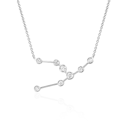 [N5571TAURUS Constellation] Necklace Silver 925,Zircon,TAURUS
