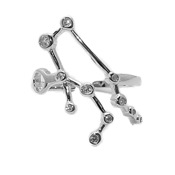 [U4031 GEMINI Constellation] Ring Silver 925,Zircon,Gemini