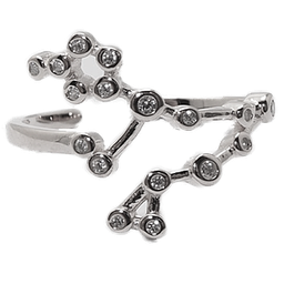 [U4035 PIECES Constellation] Ring Silver 925,Zircon,Pisces