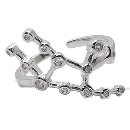 [U4026 VIRGO Constellation] Ring Silver 925,Zircon,Virgo