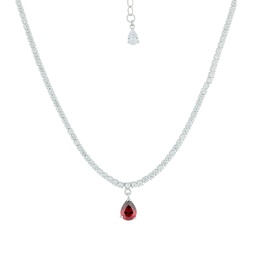 [N5595 Classics] N5595, Necklace Silver 925,  Red Zircon
