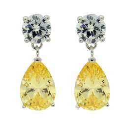 [V5558 Classics EXTRA] V5558, Earrings Silver 925, Zircon Yellow color