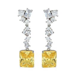 [V5563 Classics] V5563, Earrings Silver 925, Zircon Yellow color