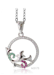 [M3173 Classics] M3173, Pendant Silver. 925 Cubic Zircon & Micro Pave