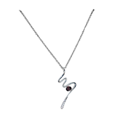 [M3044 Classics] M3044, Pendant Silver. 925 White Zircone,  Granet