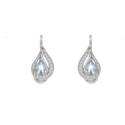 [V5653 Classics] V5653, Earrings Silver 925, White&Aqua Zircon