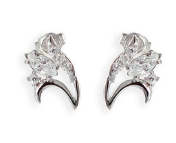[V3283 Classics] V3283, Earrings Silver. 925,  White Zircone,  Simplicity Collection